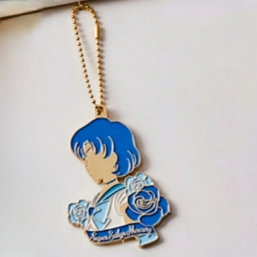 Sailor Mercury Stained glass style metal charm Keychain
